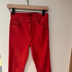 Mother Insider Crop Step Fray